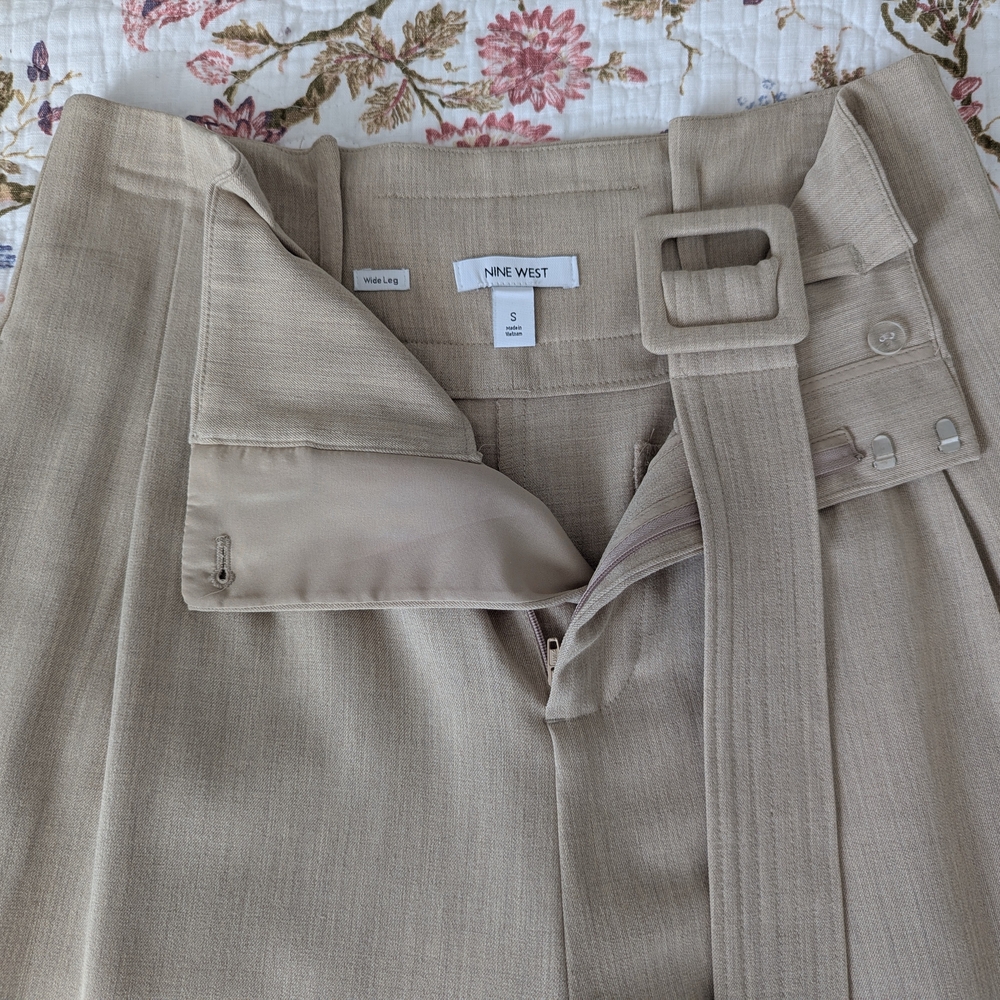 Nine West Tan Wide-Leg Pants